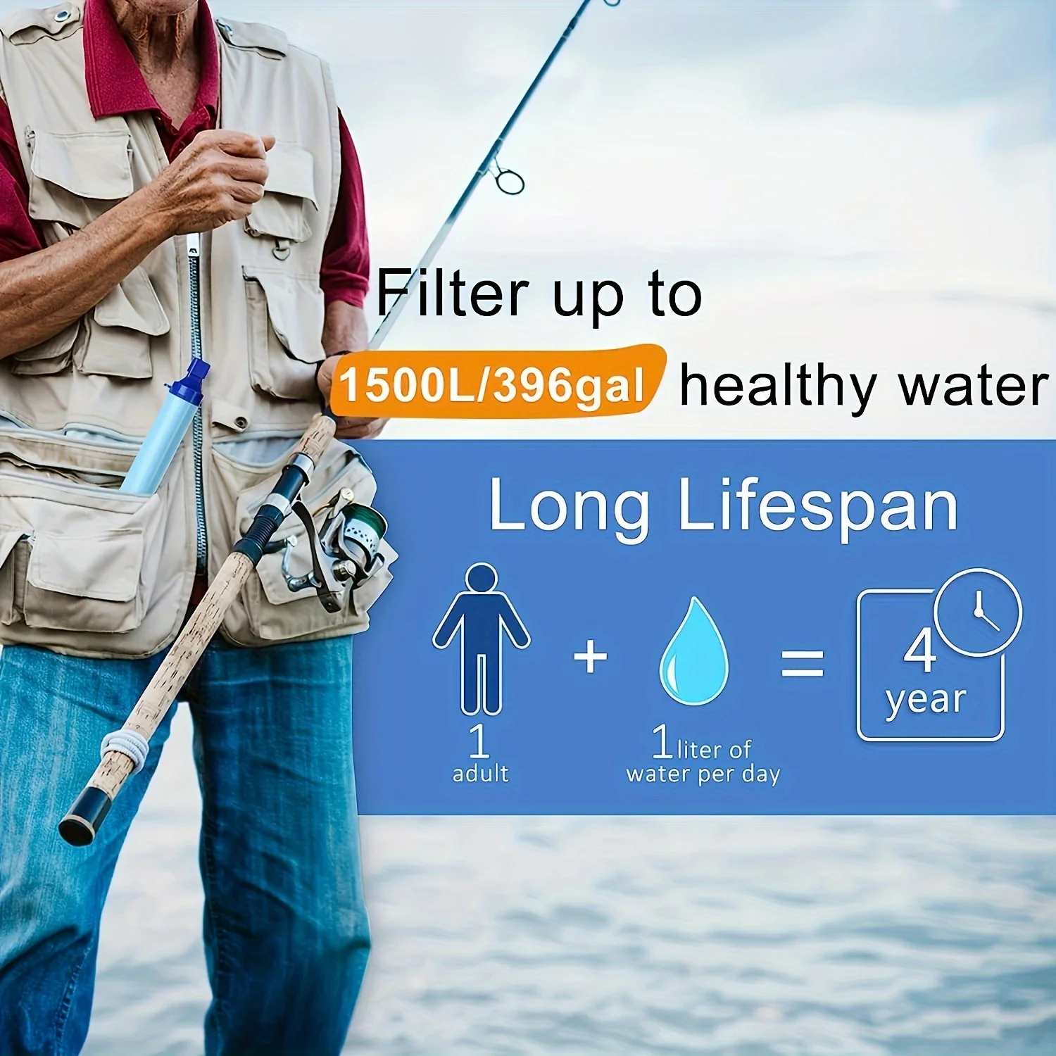 Persoonlijk Waterfilter - Outdoor & Nood - 0.01 micron 4